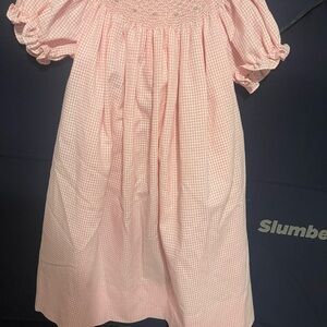 Pink smocked dress